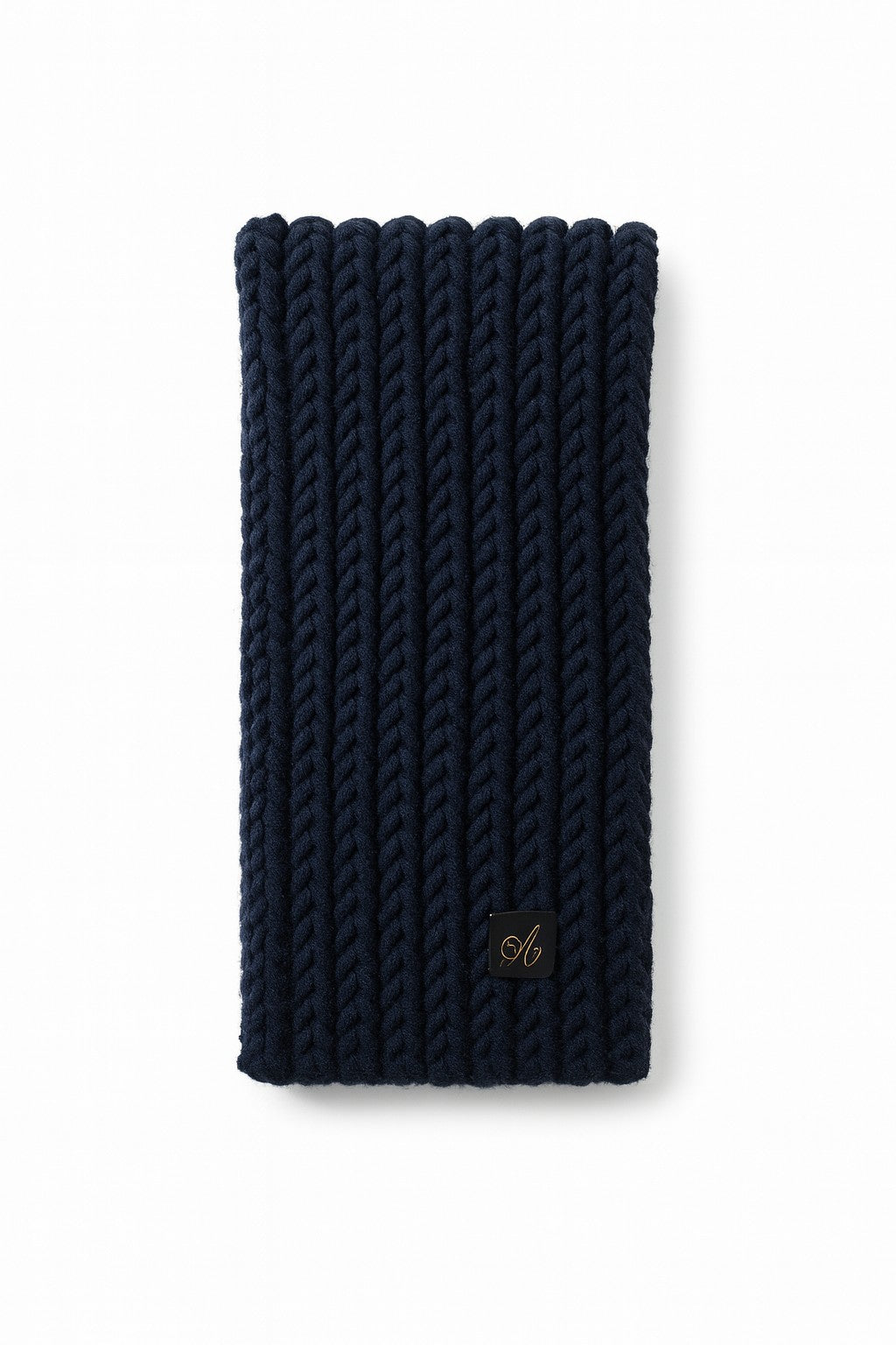 Admay Classic Black handmade crochet scarf, double-yarn craftsmanship, handcrafted luxury warmth, classic handmade comfort.